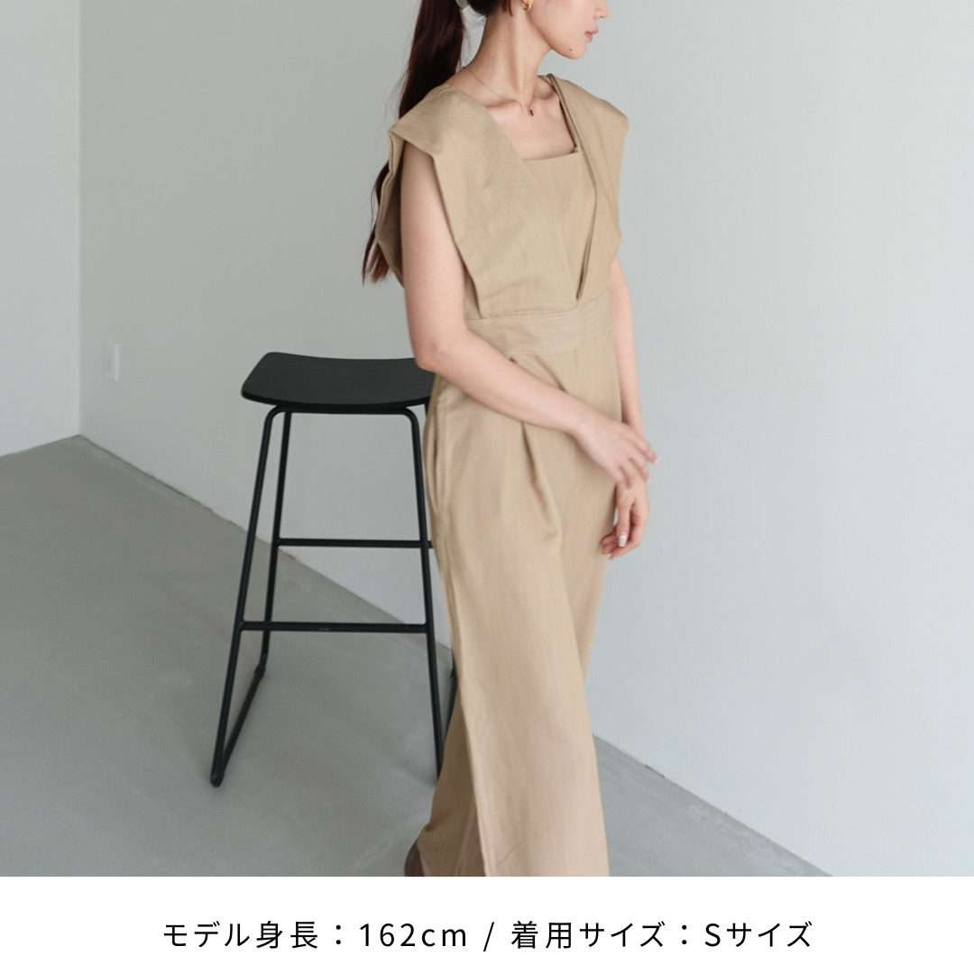 ドレス ナチュラル パンツドレス 美シルエット 体形カバー 活躍