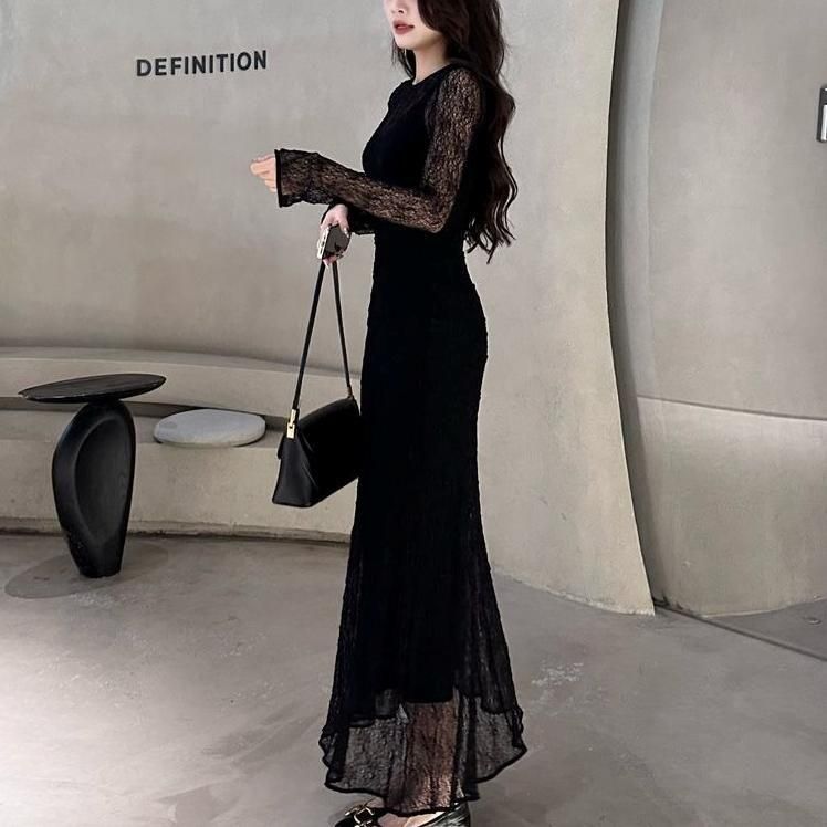 ドレス セットアップ ツーピース キャミソール シアー レース I