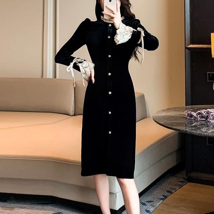 ドレス Aライン ロングドレス ティアード ラメ スクエアネック 背中