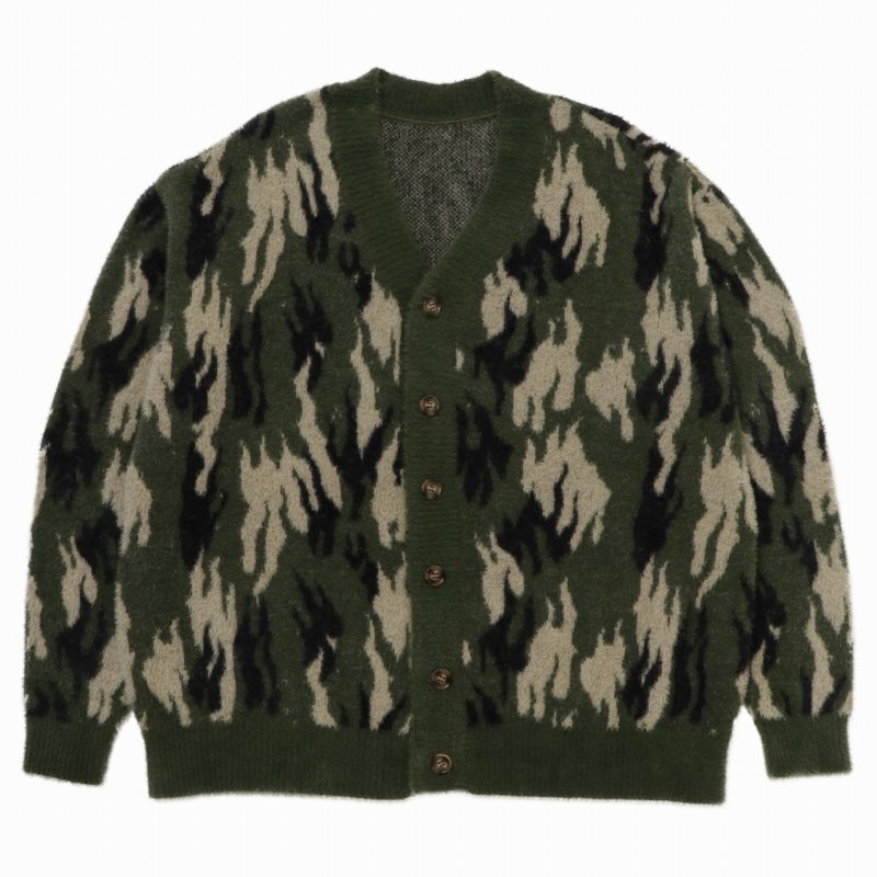 <img class='new_mark_img1' src='https://img.shop-pro.jp/img/new/icons14.gif' style='border:none;display:inline;margin:0px;padding:0px;width:auto;' />FIRE CAMO KNIT CARDIGAN -FIRE CAMO