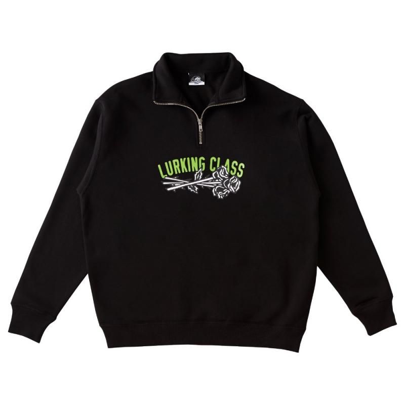 <img class='new_mark_img1' src='https://img.shop-pro.jp/img/new/icons16.gif' style='border:none;display:inline;margin:0px;padding:0px;width:auto;' />SALEREST HALF ZIP - BLACK