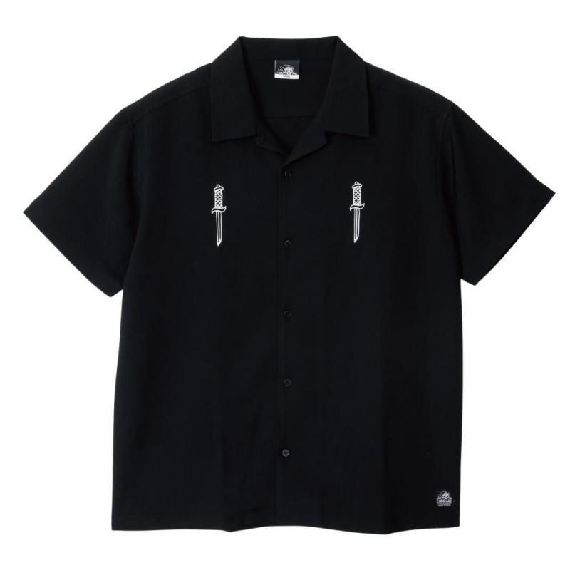 <img class='new_mark_img1' src='https://img.shop-pro.jp/img/new/icons13.gif' style='border:none;display:inline;margin:0px;padding:0px;width:auto;' />DAGGER EMBROIDERY SHIRT -BLACK
	