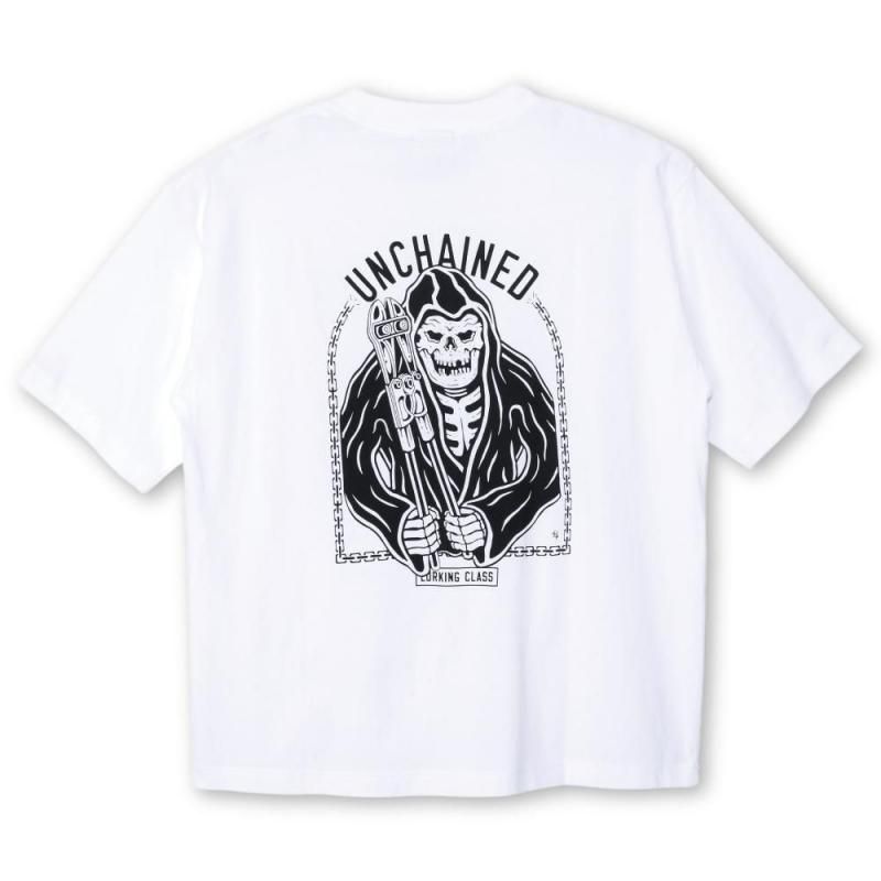 <img class='new_mark_img1' src='https://img.shop-pro.jp/img/new/icons13.gif' style='border:none;display:inline;margin:0px;padding:0px;width:auto;' />UNCHAINED S/S TEE -WHITE
	
