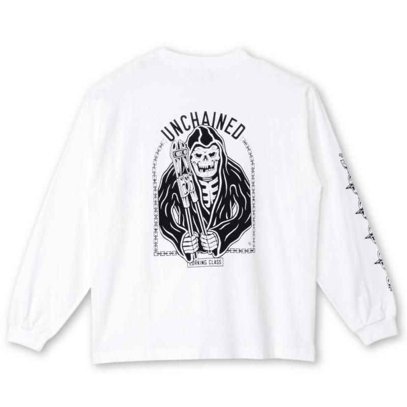 <img class='new_mark_img1' src='https://img.shop-pro.jp/img/new/icons13.gif' style='border:none;display:inline;margin:0px;padding:0px;width:auto;' />UNCHAINED L/S TEE -WHITE
	