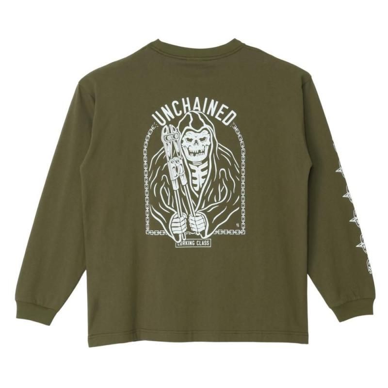 <img class='new_mark_img1' src='https://img.shop-pro.jp/img/new/icons13.gif' style='border:none;display:inline;margin:0px;padding:0px;width:auto;' />UNCHAINED L/S TEE -FOREST GREEN
	