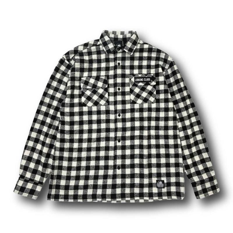 <img class='new_mark_img1' src='https://img.shop-pro.jp/img/new/icons1.gif' style='border:none;display:inline;margin:0px;padding:0px;width:auto;' />CHECK WORK SHIRT -BLACK