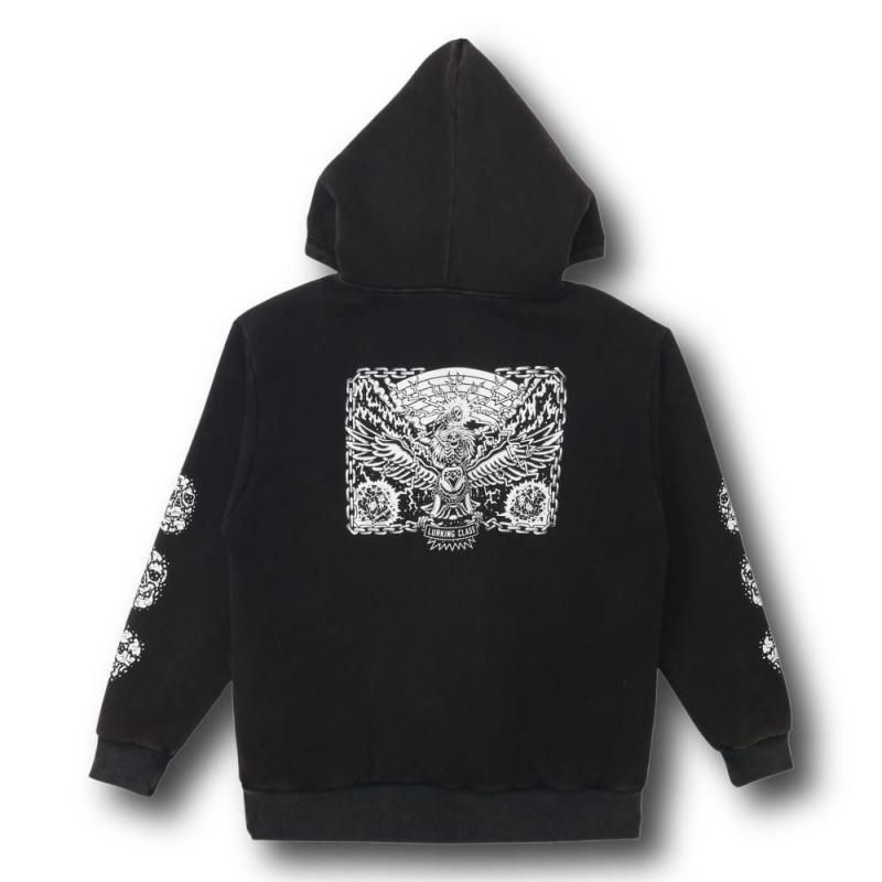 <img class='new_mark_img1' src='https://img.shop-pro.jp/img/new/icons1.gif' style='border:none;display:inline;margin:0px;padding:0px;width:auto;' />LURKING CLASS  TALLBOY UNCHAINED ACID WASH HOOD - BLACK ACID