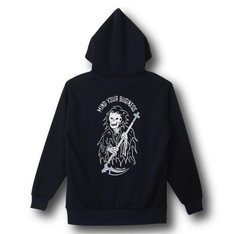 <img class='new_mark_img1' src='https://img.shop-pro.jp/img/new/icons1.gif' style='border:none;display:inline;margin:0px;padding:0px;width:auto;' />MIND YOUR BUSINESS HOOD - BLACK