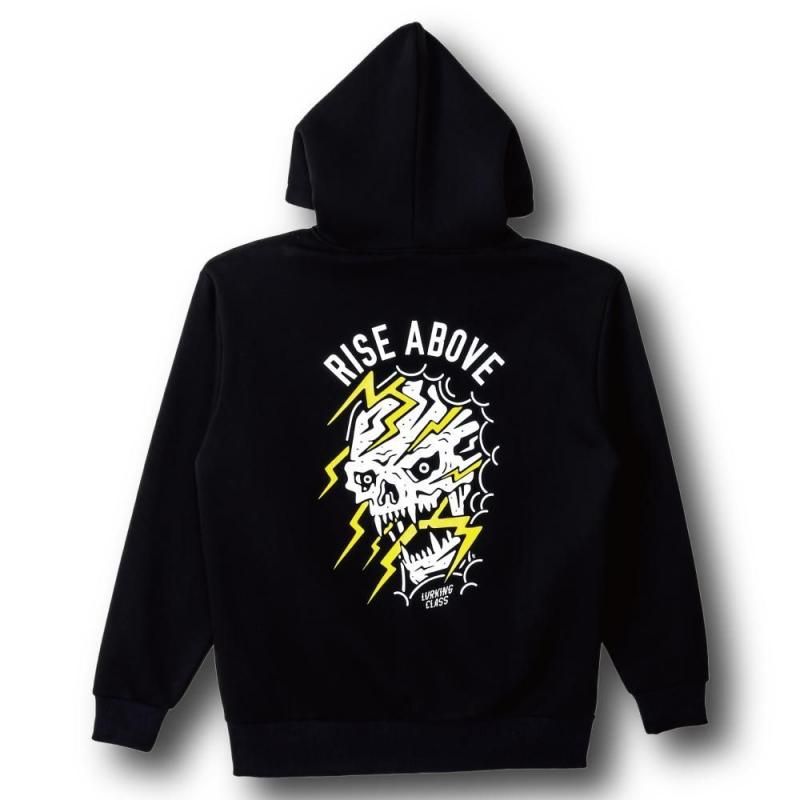 <img class='new_mark_img1' src='https://img.shop-pro.jp/img/new/icons1.gif' style='border:none;display:inline;margin:0px;padding:0px;width:auto;' />RISE ABOVE ZIP HOOD - BLACK