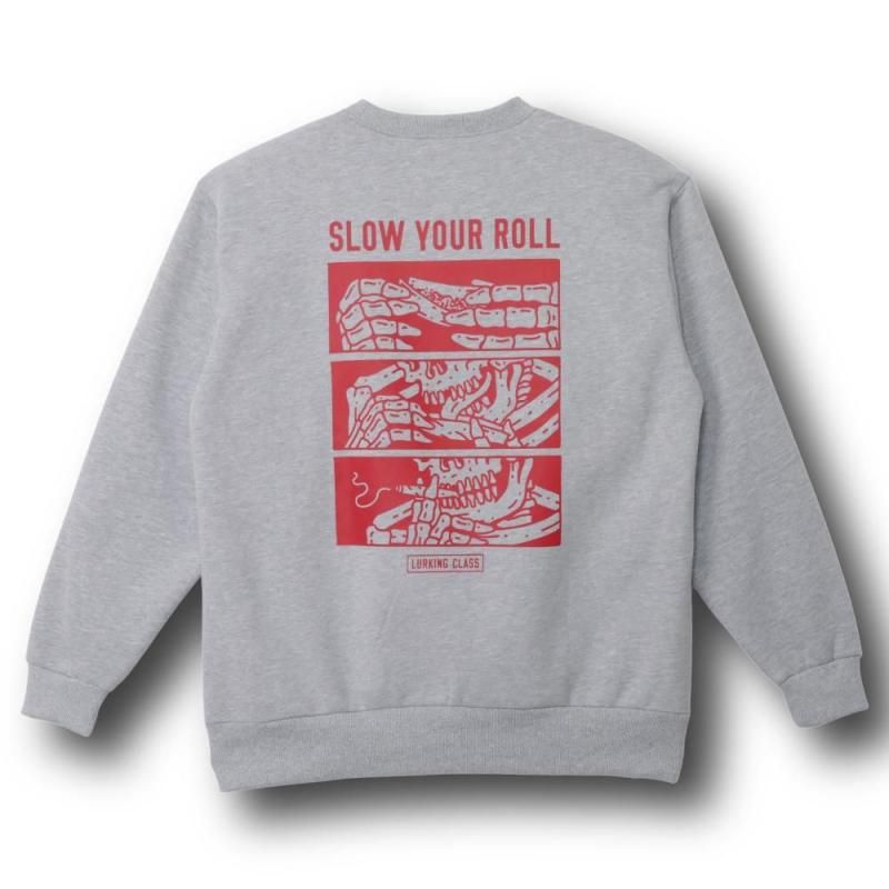 <img class='new_mark_img1' src='https://img.shop-pro.jp/img/new/icons1.gif' style='border:none;display:inline;margin:0px;padding:0px;width:auto;' />SLOW YOUR ROLL CREW - GREY
