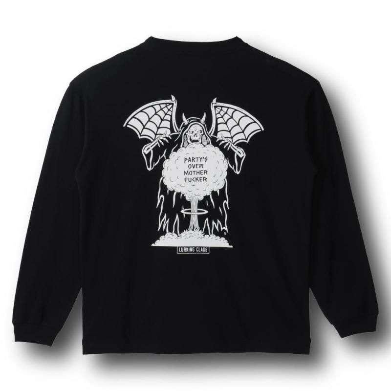 <img class='new_mark_img1' src='https://img.shop-pro.jp/img/new/icons1.gif' style='border:none;display:inline;margin:0px;padding:0px;width:auto;' />PARTY'S OVER L/S TEE - BLACK
