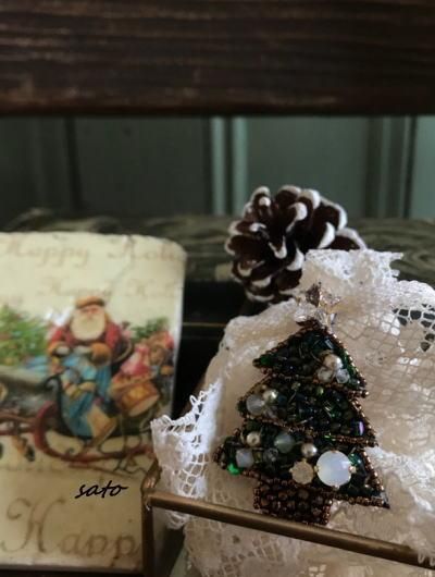 オートクチュールビーズ刺繍 クリスマスツリー キット Beads Art Sato オートクチュールビーズ刺繍 クリスマスツリー キット Beads Art Sato