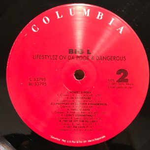 us盤1LP BIG L / LIFE STYLEZ OV DA POOR & DANGEROUS miss print 初期