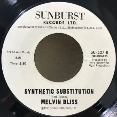 MELVIN BLISS - REWARD / SYNTHETIC SUBSTITUTION - 【Komony Records】