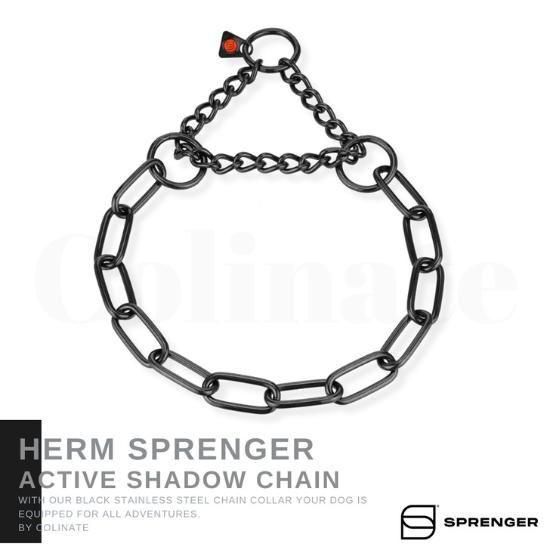 中・大型犬用 ハーフチョークチェーン/Active-Shadow（3mm/ショート