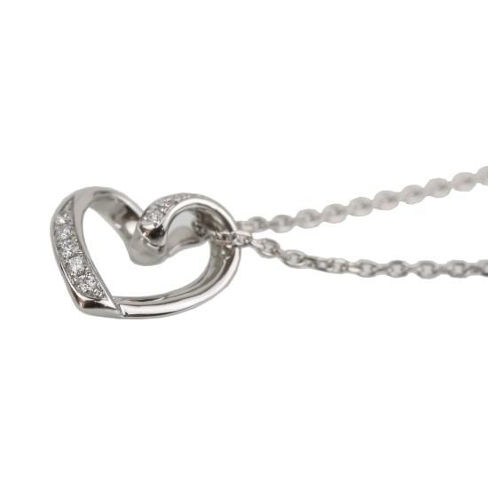 シルクハートネックレス ／プラチナPt900・ダイヤモンド - FLACIA