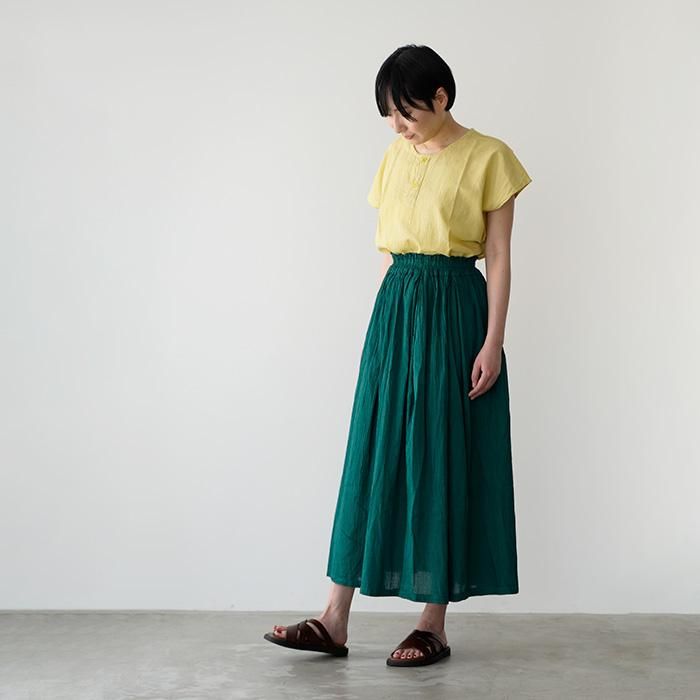 ヂェン先生の日常着 ヘンリーネックフレンチトップス