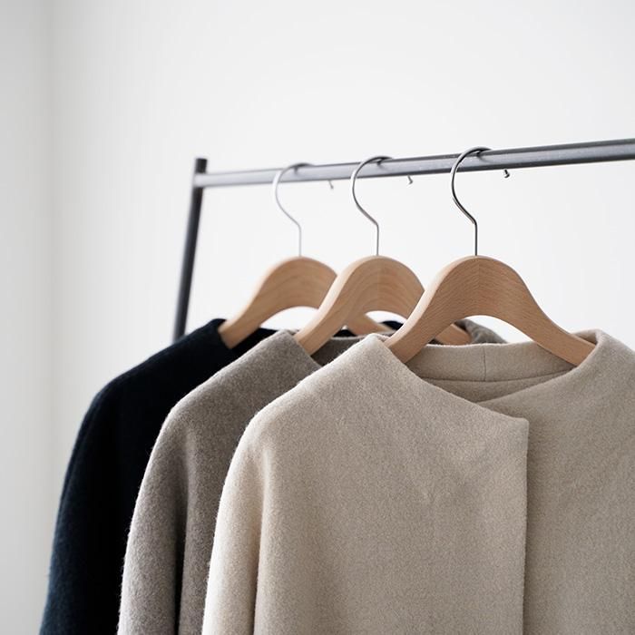 evam eva プレスウールコート