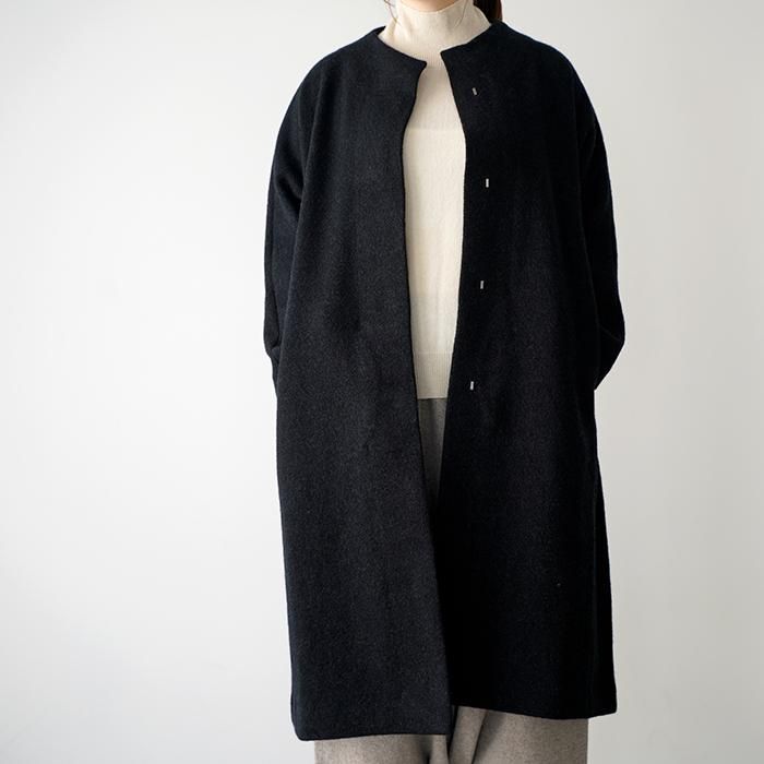 evam eva プレスウールコート