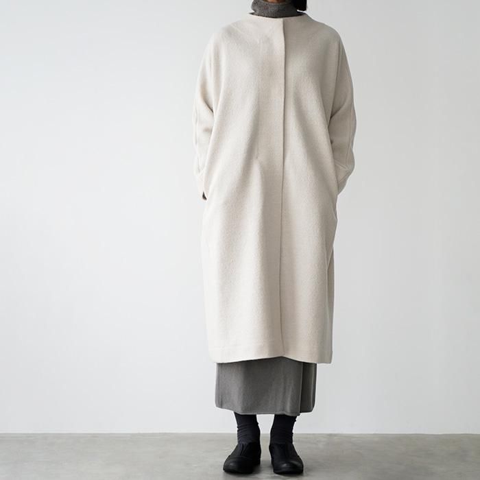 evam eva プレスウールコート
