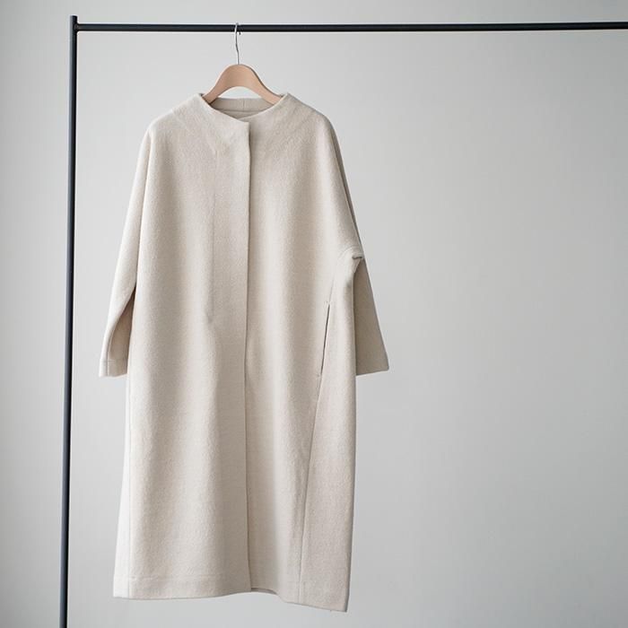 evam eva プレスウールコート