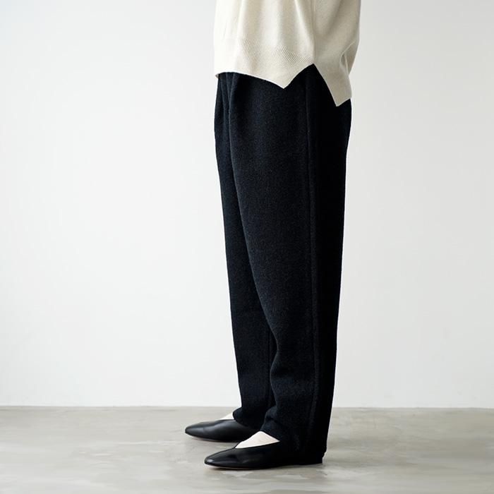 evam eva プレスウールパンツ
