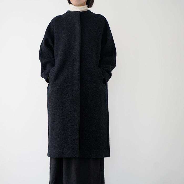 evam eva プレスウールコート