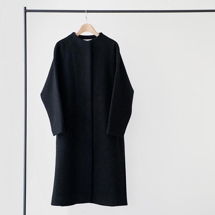 evam eva プレスウールコート