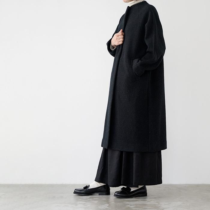 evam eva プレスウールコート