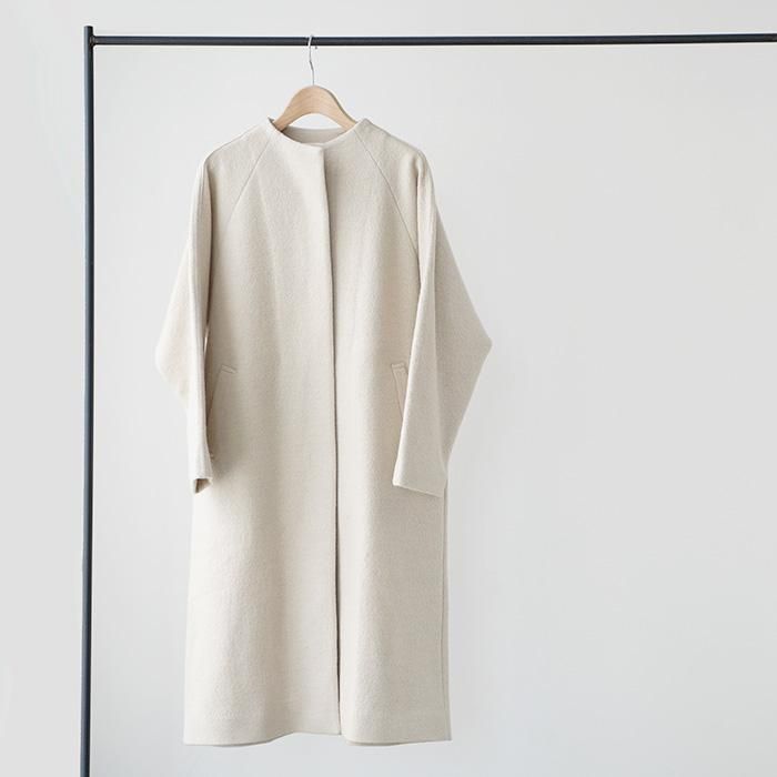evam eva プレスウールコート
