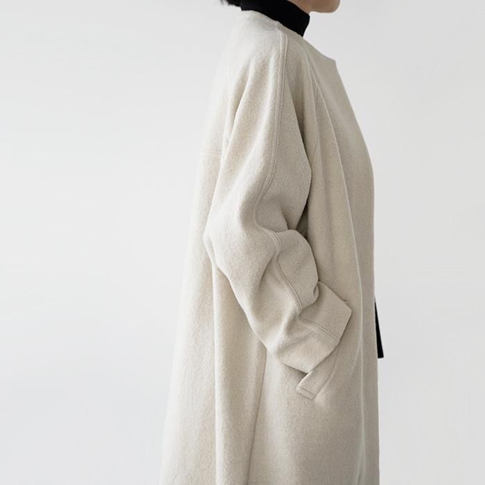 evam eva プレスウールコート