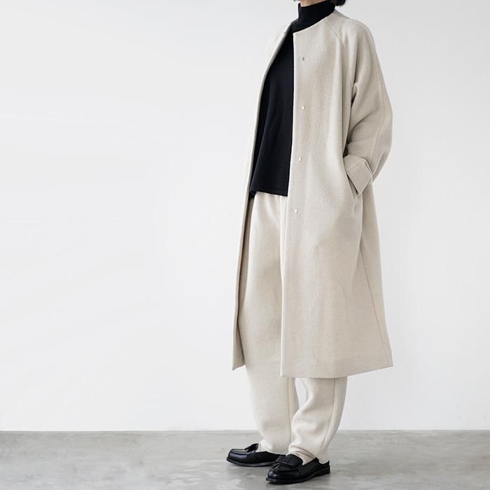 evam eva プレスウールコート
