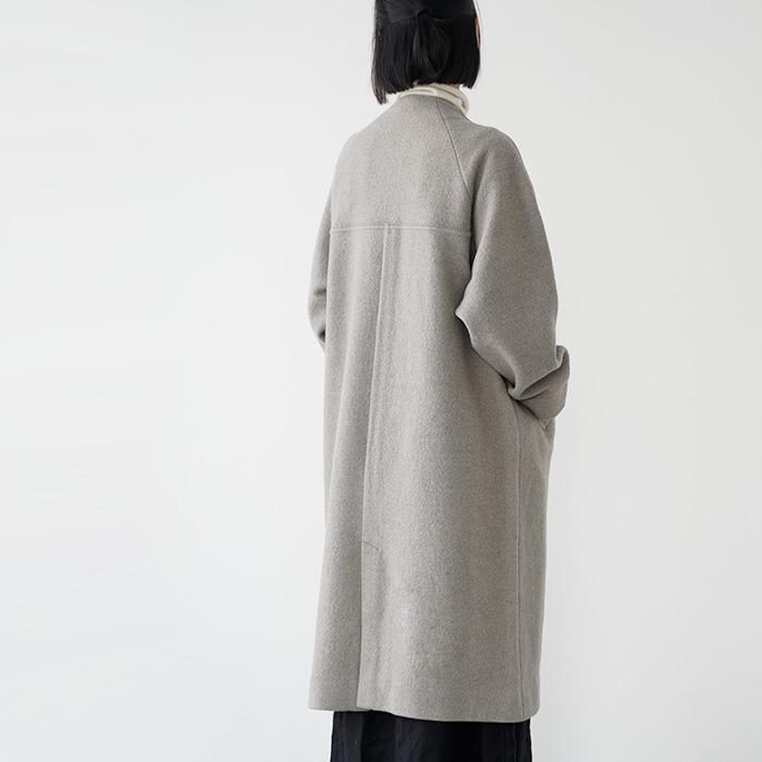 evam eva プレスウールコート