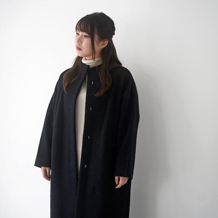 evam eva プレスウールコート
