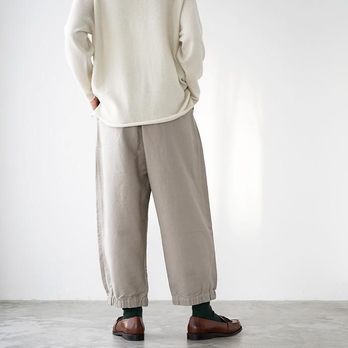 evam eva brushed cotton cropped pants