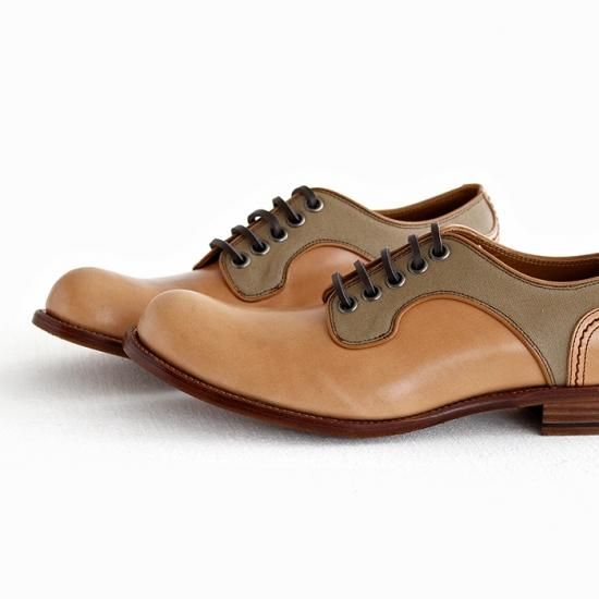 chausser ショセ ナチュラルコードバン プレーントゥレース