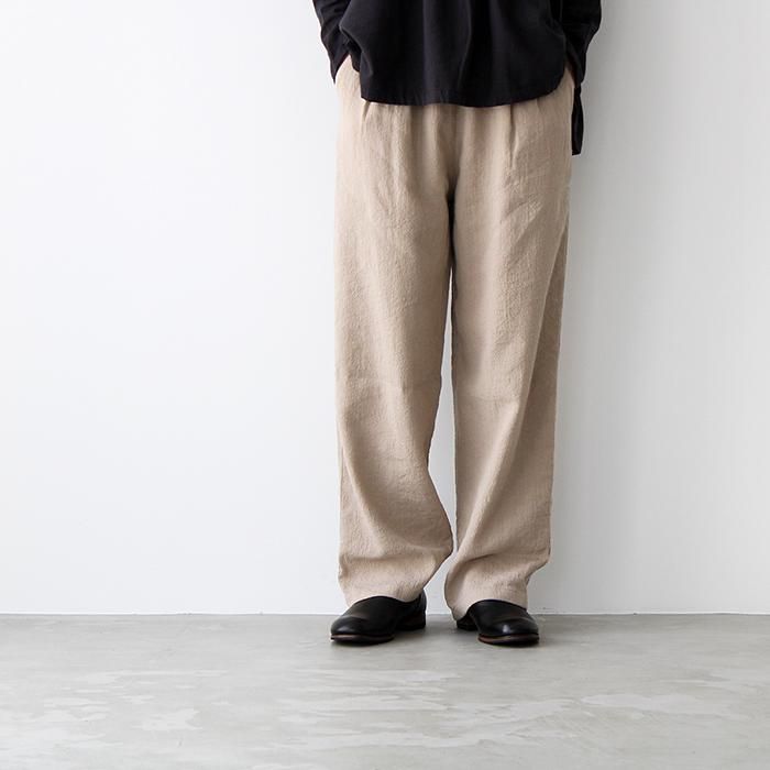 evam eva エヴァムエヴァ wide pants ワイドパンツ E223T087 beige ベージュ パンツ 靴通販 maqoo  shoes&co.