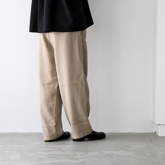 evam evaのカジュアルパンツ ゴムウエスト evam eva エヴァムエヴァ wide pants ワイドパンツ E223T087