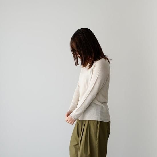 evam eva エヴァムエヴァ washable linen pullover