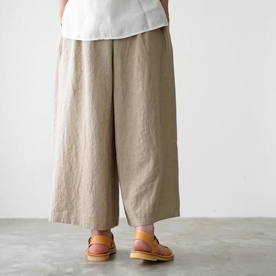 美品★evam eva エヴァムエヴァ★23SS ウォーターリネンパンツ evam eva｜water linen wide pants｜ladies',bottoms
