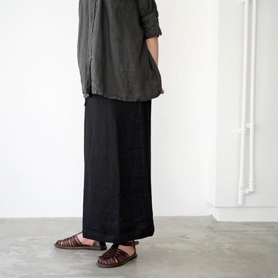 evam eva エヴァムエヴァ linen wrap skirt リネン ラップ
