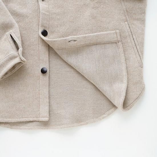 MITTAN ミッタン ウールシルクキャメルシャツ SH-108 白茶