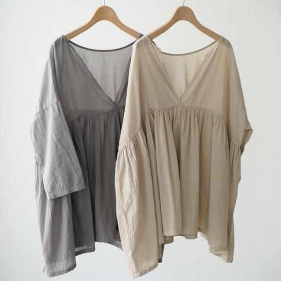 エヴァムエヴァ プルオーバー evam eva ボタニカルダイプルオーバー botanical dye pullover E251T155 レディース ブラウス evam eva｜エヴァムエヴァ botanical dye pullover ボタニカル