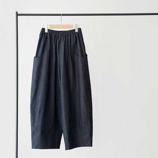 リネンコッペパンツ [ 黒 ] | nuuno.