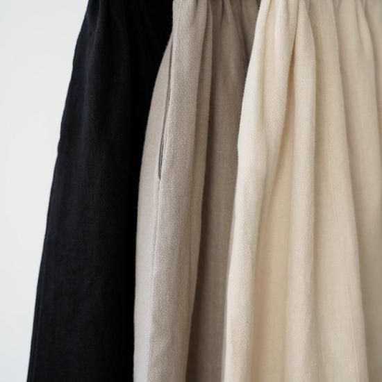 evameva (エヴァムエヴァ) linen sarrouel pants / リネン