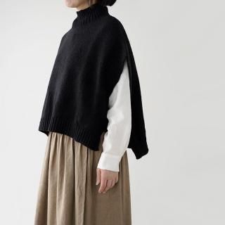 utilite ユティリテ  モックネック ベスト UT410AWK11 ペルーニット ウール レディース