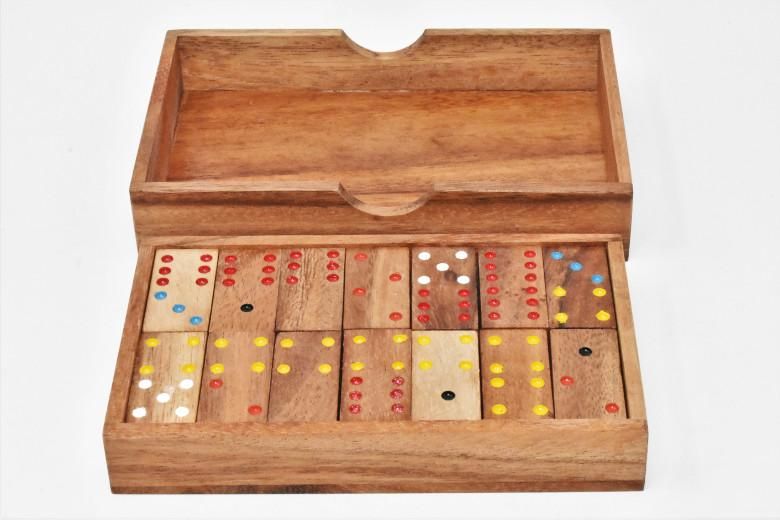 ダブルシックスドミノ・S【木製ゲーム】/タイ雑貨