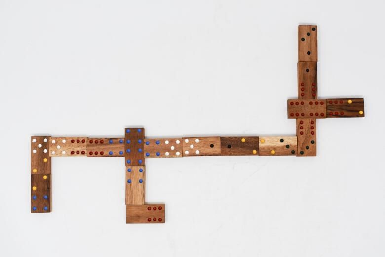 ダブルシックスドミノ・L【木製ゲーム】/タイ雑貨/DoubleSixDominoes