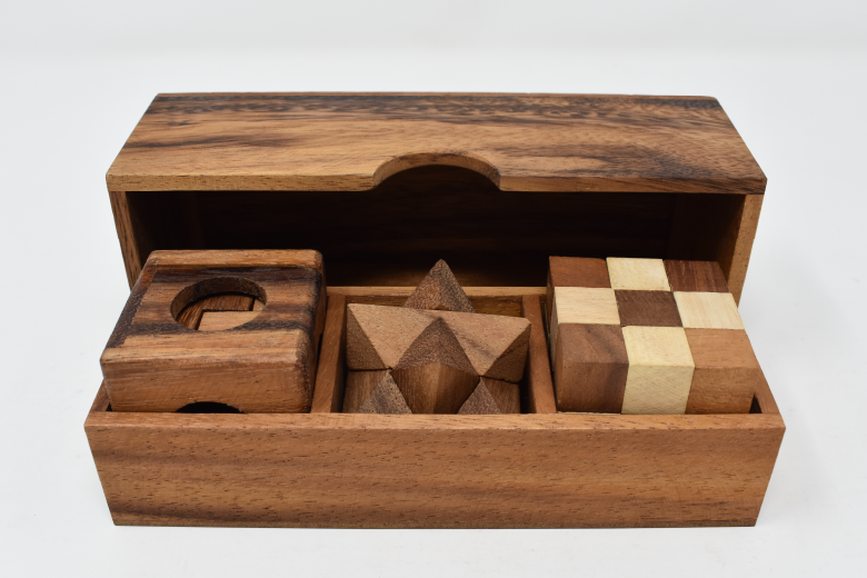 木製ゲーム3個セット【木製パズル】/タイ雑貨/woodengames_set_3