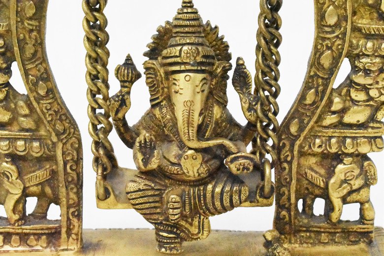 ガネーシャ神像【真鍮製】/ブランコ/仏像・神像/ヒンドゥー教/インド神話 - LapisLazuli
